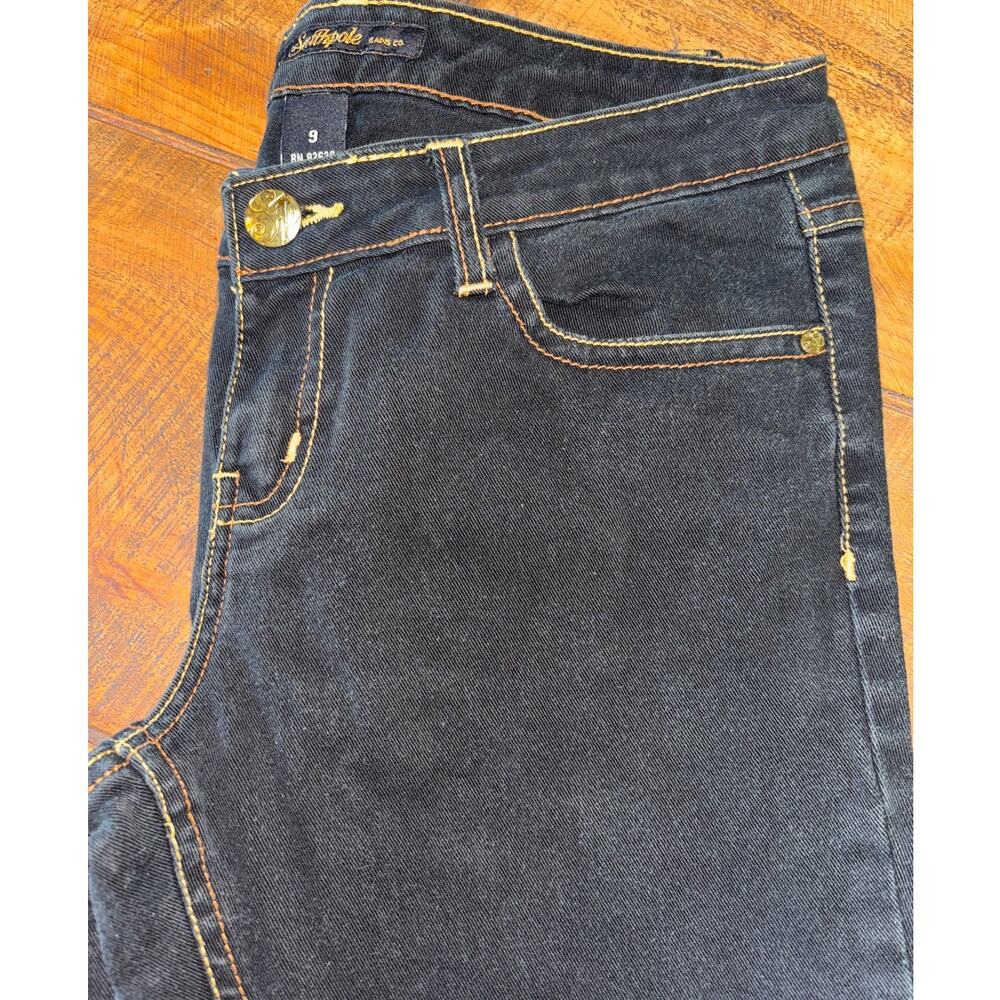Womens SouthPole Black Denim Bootcut Vintage Y2K Style Jeans Size 9 - Picture 2 of 13